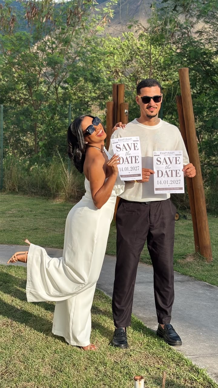 Juan e Juliana com o save the date